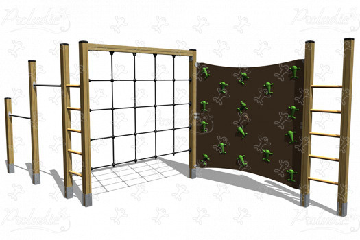 J1605 legepladser klatre & balanceredskaber klatrekonstruktioner billede 3d