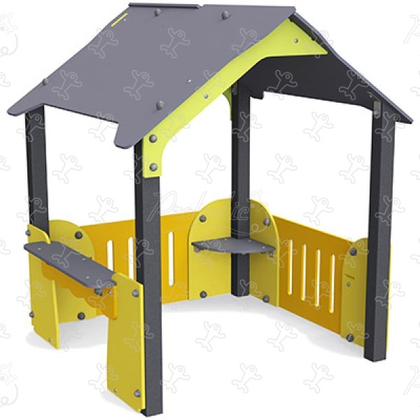 Legehus J236® legepladser traditionelle redskaber legehuse billede 3d