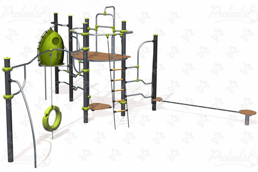 J2583-M legepladser multifunktionsredskaber / multifunktionsaktiviteter ixo billede 3d