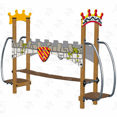 Drawbridge J2605-GM legepladser grafic games til legeområder, der er tilpasset kunden middelalder-finish billede 3d