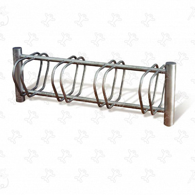 Cykelstativ J2830 byinventar inventar (bænk, kurv, halvtag) billede 3d