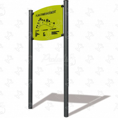 Custom Park Information Sign J2883 byinventar informationsskilte billede 3d