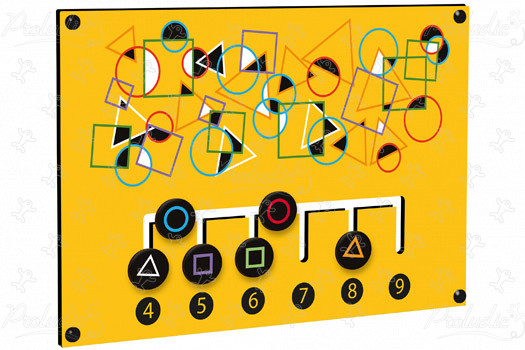 Geometry Panel J3420 legepladser lærings & sansestimulerende redskaber sjove paneler samt lyd- og musiklege billede 3d