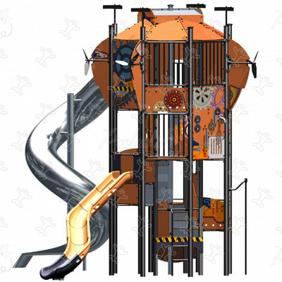 Kæmpe legetårn J47101-GF legepladser grafic games til legeområder, der er tilpasset kunden metropol-finish billede 3d