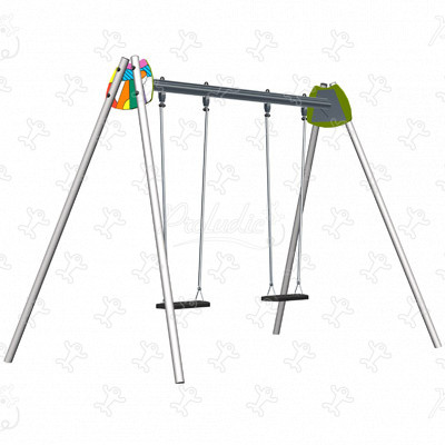 2 gyngesæder J472-GG legepladser grafic games til legeområder, der er tilpasset kunden grafic-finish billede 3d