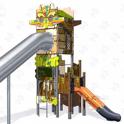 Amazone Legetårn, Grafik J47200-GA legepladser grafic games til legeområder, der er tilpasset kunden amazon-finish billede 3d