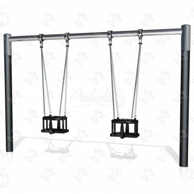 2 babysæder J480 legepladser traditionelle redskaber gynger billede 3d