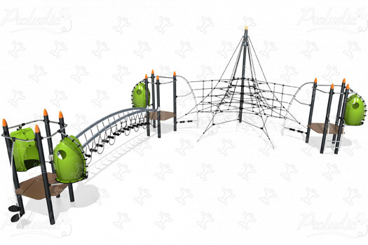 J4800 legepladser klatre & balanceredskaber netpyramider / tovkonstruktioner billede 3d