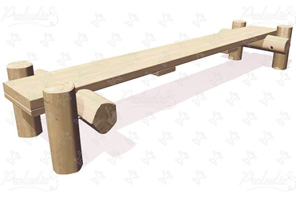 Bro J4906 legepladser bæredygtig naturtræ serie motorik og balancebaner billede 3d