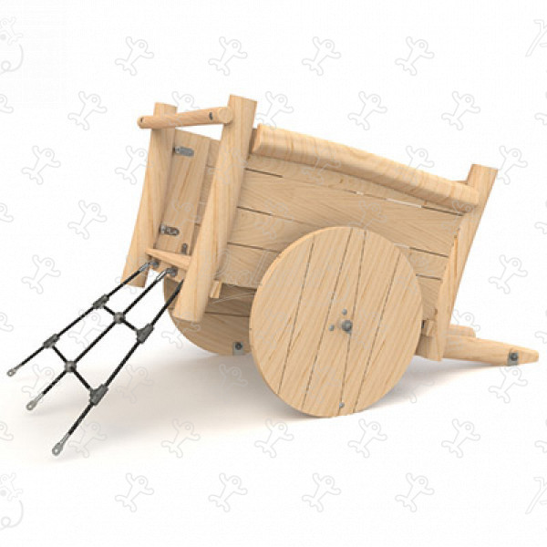 Vogn J49112® legepladser bæredygtig naturtræ serie transport billede 3d