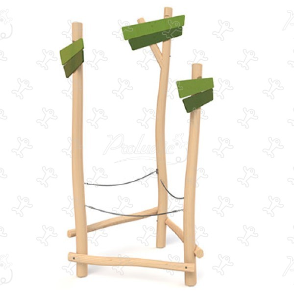 Balancetræer J49143® legepladser bæredygtig naturtræ serie parkour-baner og klatrelege billede 3d