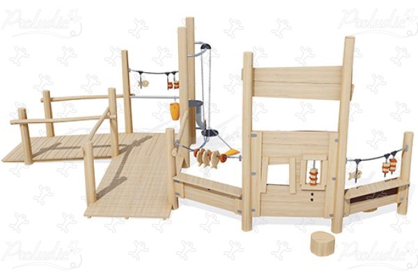 Market J49147® legepladser bæredygtig naturtræ serie lærings & sansestimulerende redskaber billede 3d