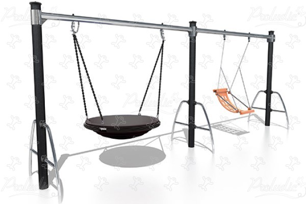 Redegynge, 1 duosæde J492 legepladser traditionelle redskaber gynger billede 3d