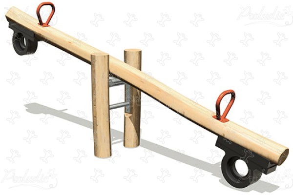 Seesaw J4920 legepladser bæredygtig naturtræ serie fjedrende redskaber billede 3d