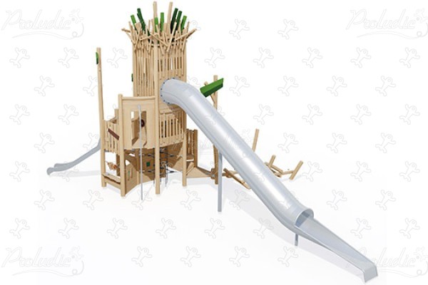 Træhule J49413® legepladser bæredygtig naturtræ serie legetårne billede 3d