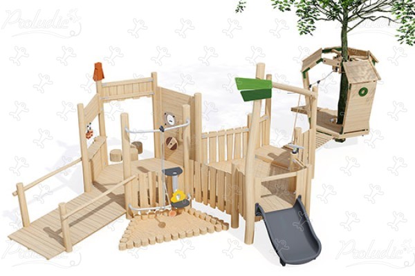 J49904® legepladser bæredygtig naturtræ serie arborea play® billede 3d