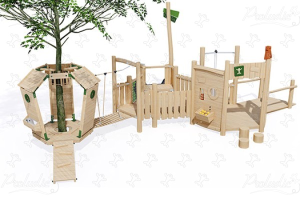 J49904® legepladser bæredygtig naturtræ serie arborea play® billede 3d