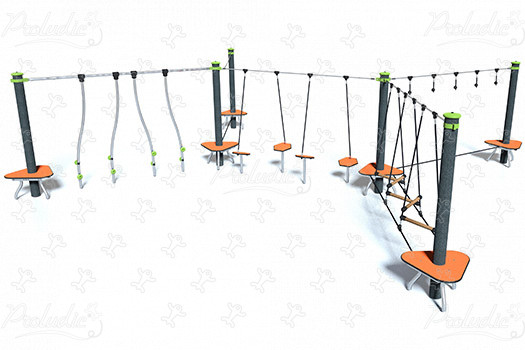 J5400-M legepladser klatre & balanceredskaber motorik og balancebaner billede 3d