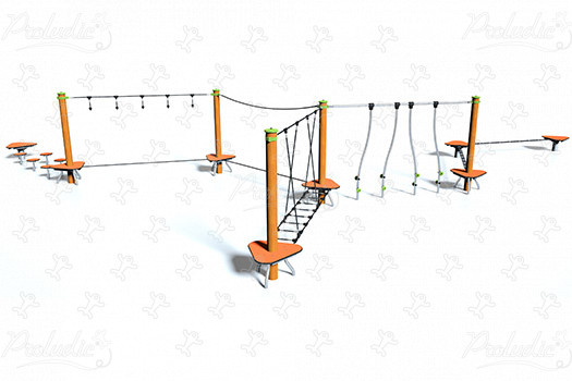 J5403 legepladser klatre & balanceredskaber motorik og balancebaner billede 3d