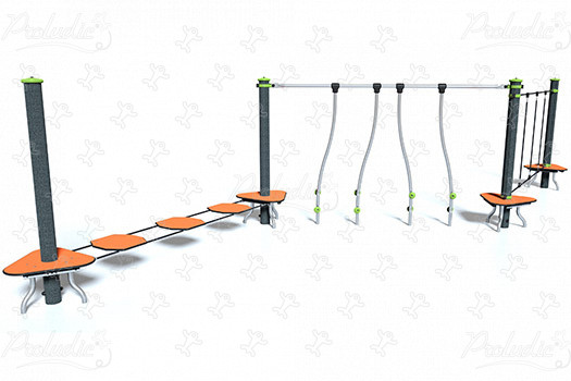 J5407-M legepladser klatre & balanceredskaber motorik og balancebaner billede 3d