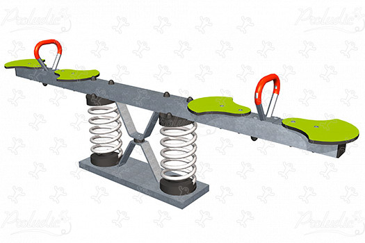 Double Vippe J853 legepladser bevægende redskaber fjedrende redskaber billede 3d