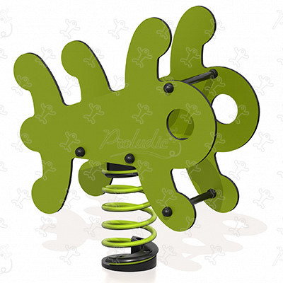 Frø J867 legepladser bevægende redskaber fjedrende redskaber billede 3d