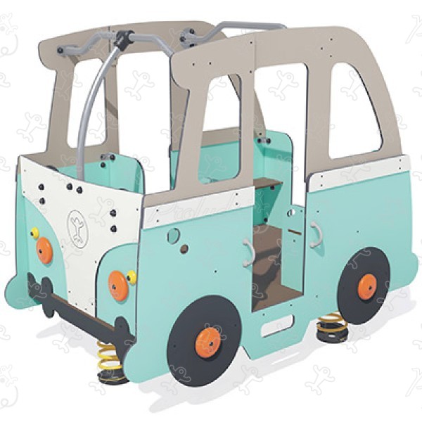 Inkluderende Van J951® legepladser bevægende redskaber fjedrende redskaber billede 3d