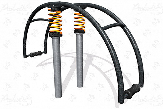 Stor dobbeltvippe J986 legepladser bevægende redskaber fjedrende redskaber billede 3d