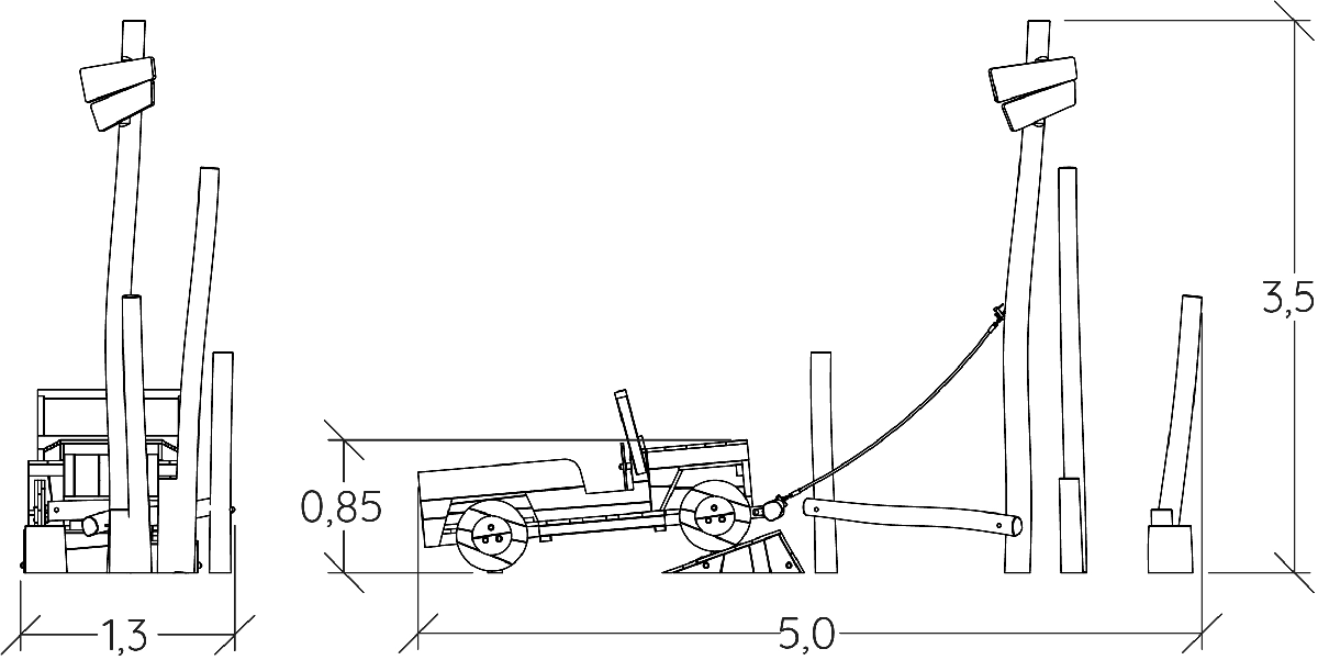 Jeep J49109® legepladser bæredygtig naturtræ serie transport billede set fra siden