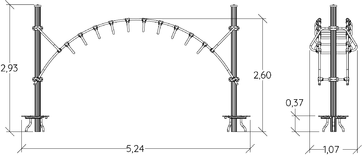 Armgang J5908® legepladser acti’fun acti’ninja billede set fra siden