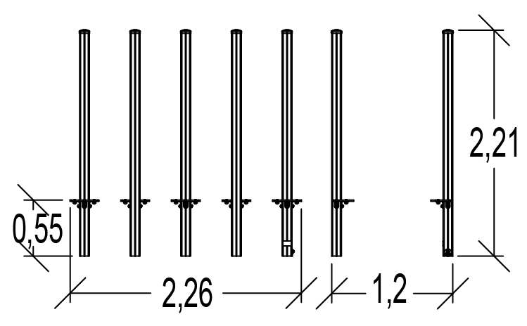 Slalom på stylter Junior JPS10-J-M sport og fitness acti’fun acti’ninja billede set fra siden