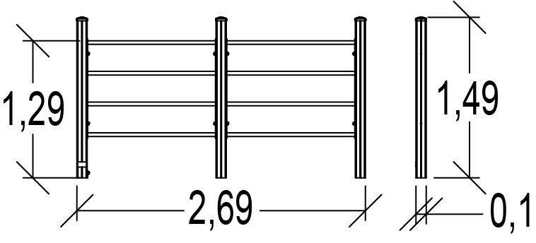 Dobbeltribbe Junior JPS11-J-M sport og fitness acti’fun acti’ninja billede set fra siden
