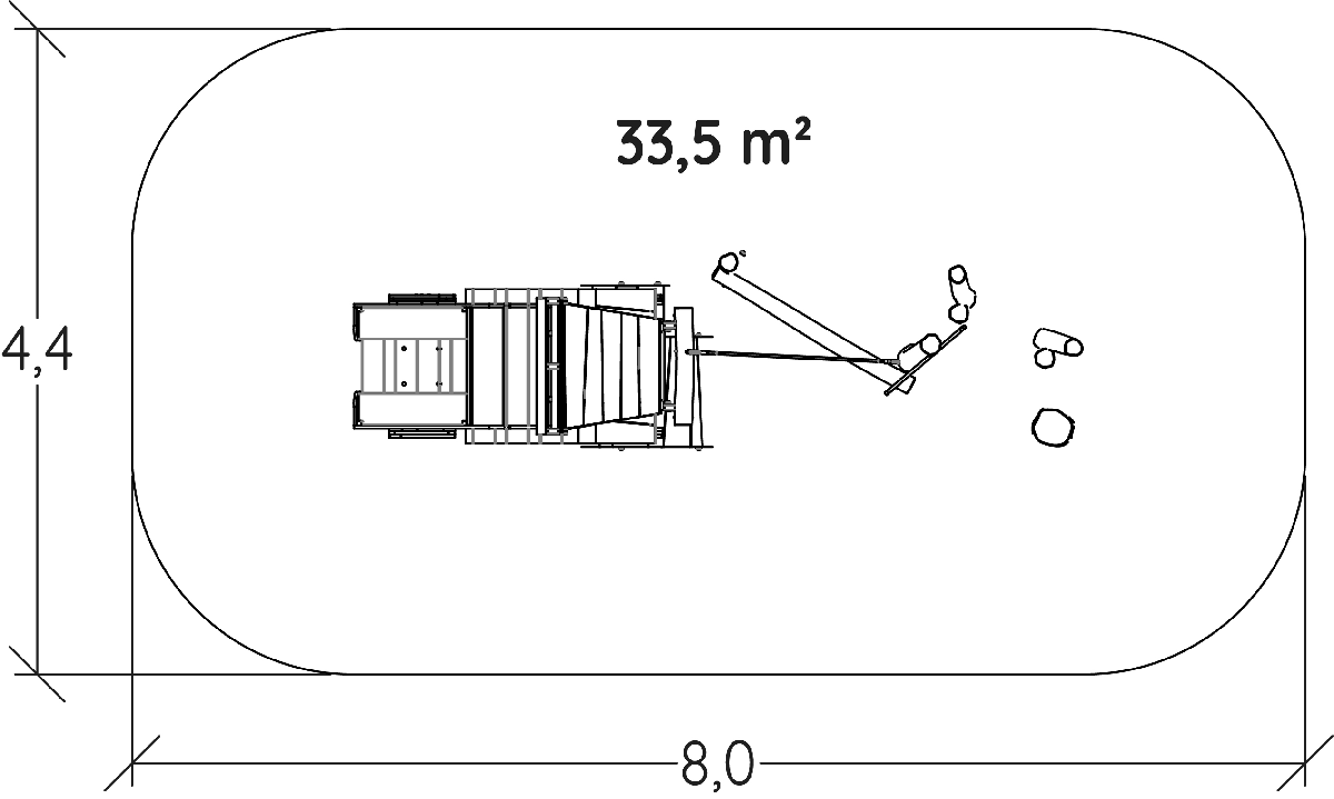 Jeep J49109® legepladser bæredygtig naturtræ serie transport billede set ovenfra