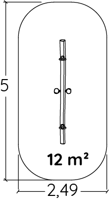 Seesaw J4920 legepladser bæredygtig naturtræ serie fjedrende redskaber billede set ovenfra