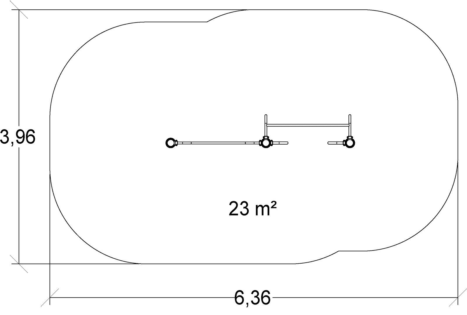 Opvarmning og udstræknings kombination J5234® sport og fitness acti’fun acti’street billede set ovenfra