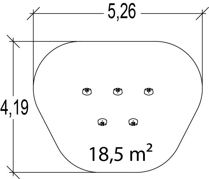 Slalom på stylter Junior JPS10-J-M sport og fitness acti’fun acti’ninja billede set ovenfra