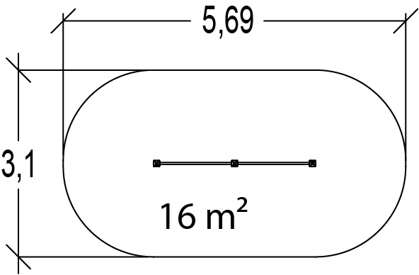 Dobbeltribbe Junior JPS11-J-M sport og fitness acti’fun acti’ninja billede set ovenfra